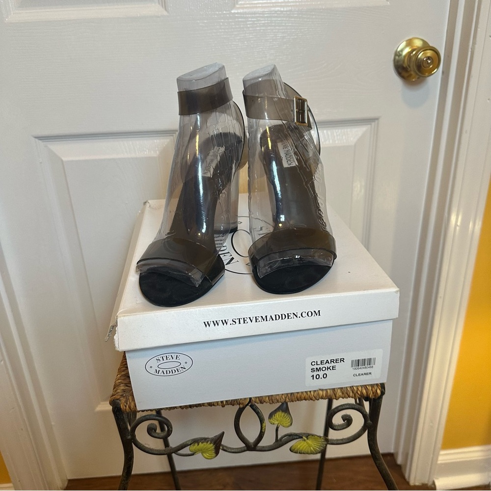 Steve Madden Smoke Transparent Heels